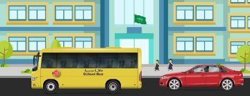 المرور تقدم نصائح هامة للطلاب أثناء نزولهم من الحافلة المدرسية