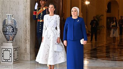 السيدة انتصار السيسي تشكر الملكة ليتيثيا بعد تكريم ملكي في إسبانيا