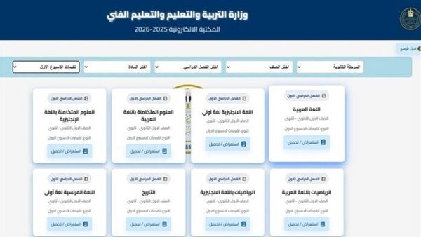 رابط تحميل التقييمات الأسبوعية لطلاب الصفين الأول والثاني الثانوي