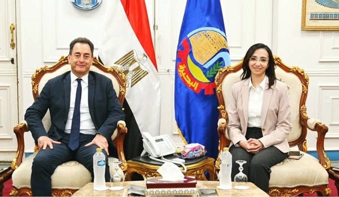 محافظ البحيرة تستقبل السفير الفرنسي والوفد المرافق له لتفقد مشروعات التعاون الدولي ومعالم رشيد الأثرية