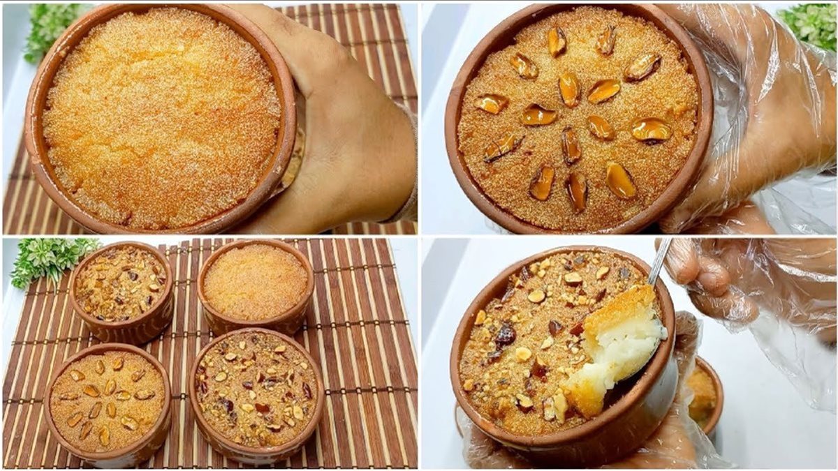 وصفة اليوم.. طاجن البسبوسة بالمكسرات.. حلوى شرقية لا تُقاوم