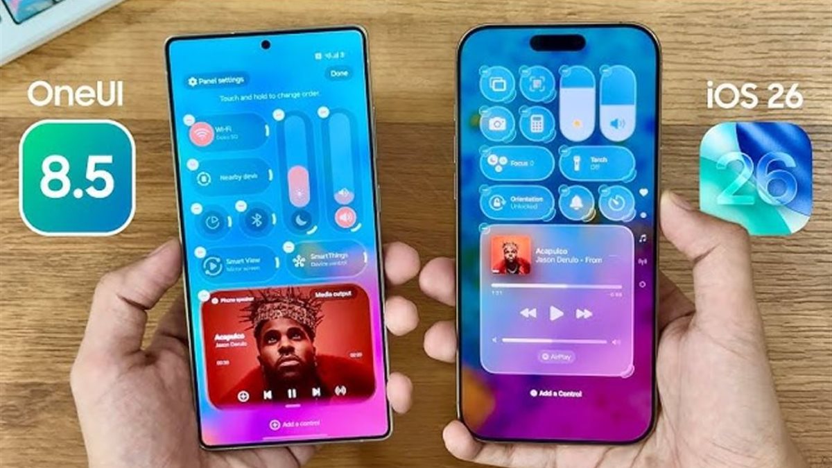 إصدار One UI 8.5 ضد iOS 26.. من سيتفوق في تخصيص اللوحة السريعة؟