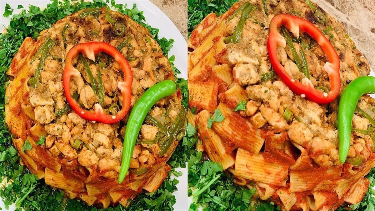 على طريقة المحلات.. خطوات تحضير طاجن المكرونة بالفراخ