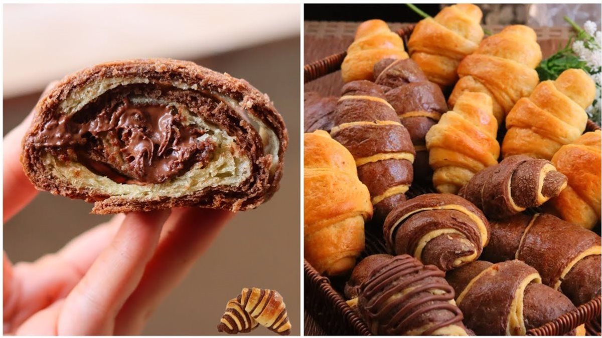 طريقة عمل الكرواسون بالشوكولاتة.. هشّ وخفيف زي المحلات