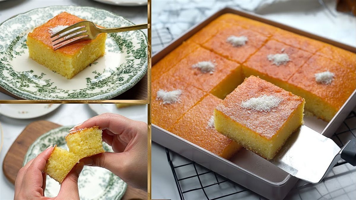 طريقة تحضير كيكة الرواني.. حلوى شرقية هشة بمذاق يذوب في الفم