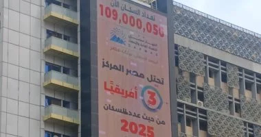 109 مليون نسمة عدد سكان مصر بالداخل اليوم السبت 9/5/2026