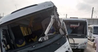 إصابة 18 عاملًا نتيجة انقلاب أتوبيس الوردية بمنطقة نبق بشرم الشيخ