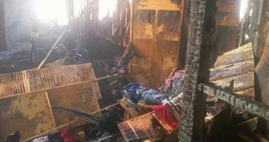 إصابة طفلين وشاب باختناق فى حريق وحدة سكنية بكفر الشيخ