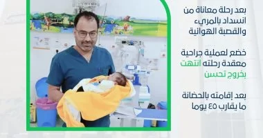 إنقاذ حياة رضيع بعملية معقدة داخل مستشفى الأطفال التخصصى بالأقصر