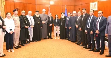 محافظ البحيرة تستقبل وفود الأزهر والكنيسة للتهنئة بعيد الأضحى