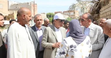 محافظ المنيا يوجه بإنشاء سور خرسانى وتبطين لترعة عزبة البيضاء بالشيخ فضل