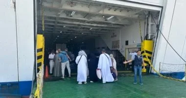 مغادرة 5666 حاجا من حجاج البر عبر ميناء نويبع حتى اليوم