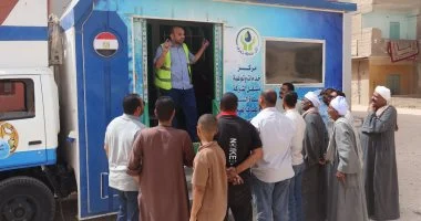 مياه سوهاج توجه قافلة مائية مجانية للمواطنين لقرية بيت داوود
