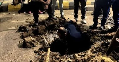 هبوط أرضى بمنطقة سيدى شبل فى المنوفية