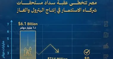 وزير البترول: تراجع مديونية شركاء الاستثمار في قطاع البترول والغاز إلى 714 مليون دولار