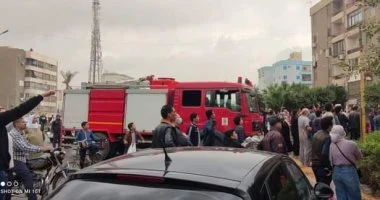 إخماد حريق داخل كرفان بمنطقة الاستاد بطنطا