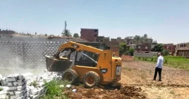 إزالة 82 حالة تعدٍ على أراضى الدولة والزراعية ضمن الموجة 29 بأسوان