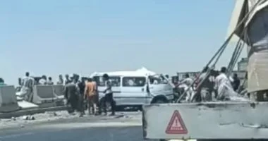 إصابة 16 عاملاً فى انقلاب سيارة على الطريق الدولى بكفر الشيخ