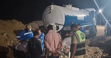 إصلاح خط طرد محطة صرف (2) بمركز ومدينة فايد وإعادة التشغيل بكامل الكفاءة