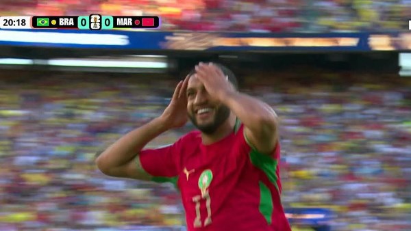 المغرب يضرب أولًا.. الصيبري يفتتح التسجيل أمام البرازيل