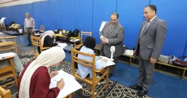 رئيس جامعة كفر الشيخ يتفقد أعمال امتحانات كلية علوم الرياضة