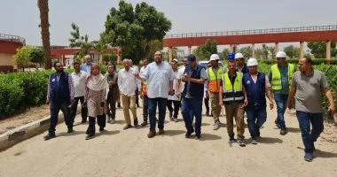 رئيس مياه سوهاج يتفقد أعمال إحلال وتجديد محطة معالجة صرف الكولة