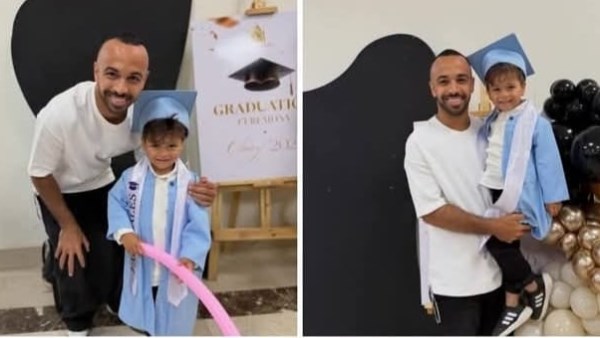 فخور بك يا حبي.. محمد مجدي أفشة يحتفل بتخرج نجله في KG2 |صور