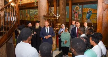 محافظ الإسكندرية وبابا الروم الأرثوذكس يزوران دير “القديس سابا” وكنيسة مار سابا