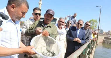 محافظ الشرقية يشهد إطلاق مليون زريعة أسماك ببحر مويس بالزقازيق